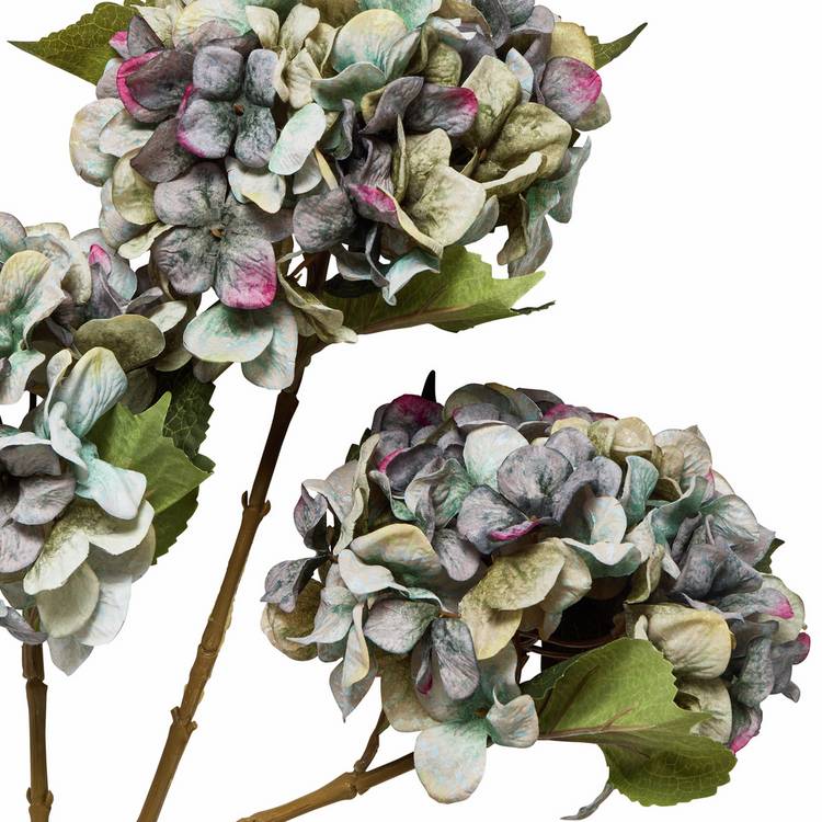 Argos Home artificial blue hydrangea stems 3 pack 61cm - British product
