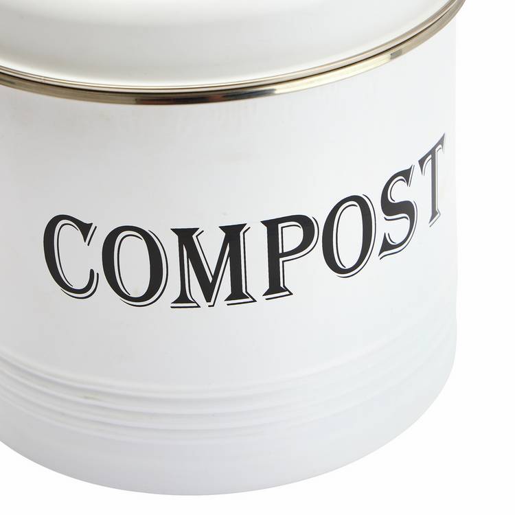 Argos Home white compost caddy 3.5 litre, UK version