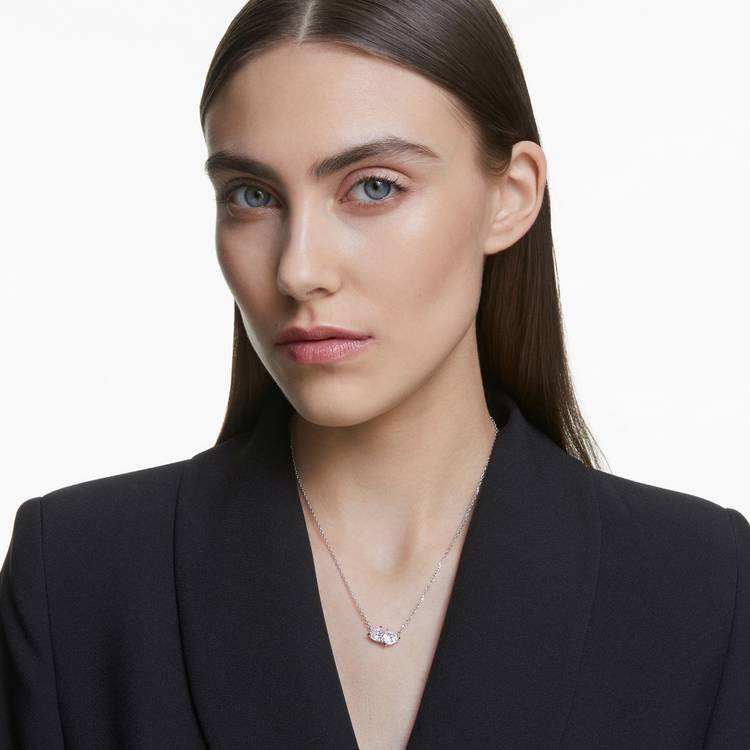 Swarovski rhodium plated heart necklace 38cm - British product