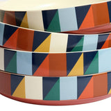 Habitat Geo Cube stoneware pasta bowls set of 4 - British product