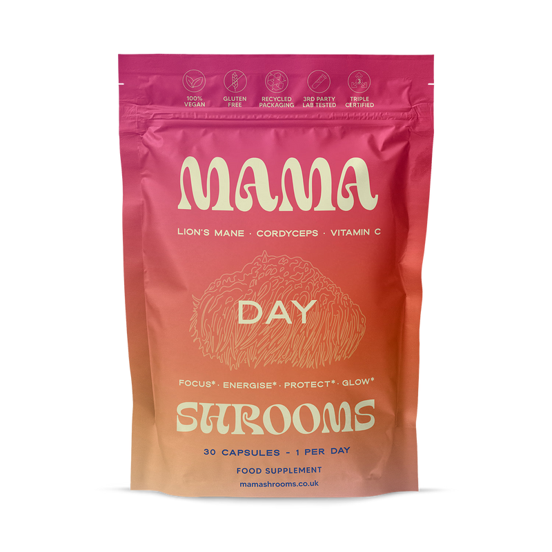 Mama Shrooms Day functional mushroom capsules 30 capsules, imported from the UK