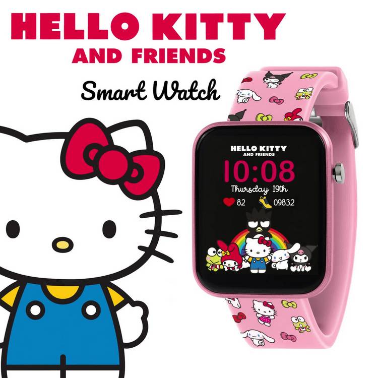 Hello Kitty kids pink smart watch one size, UK version