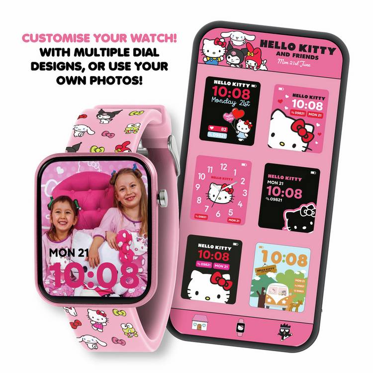 Hello Kitty kids pink smart watch one size, UK version