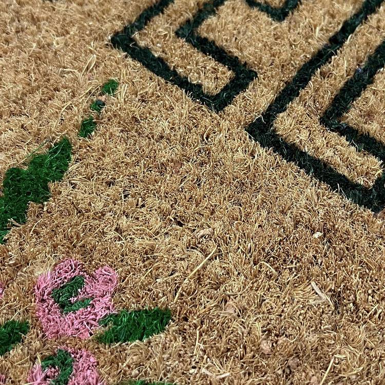 Primeur floral natural doormat 60x40cm, UK version