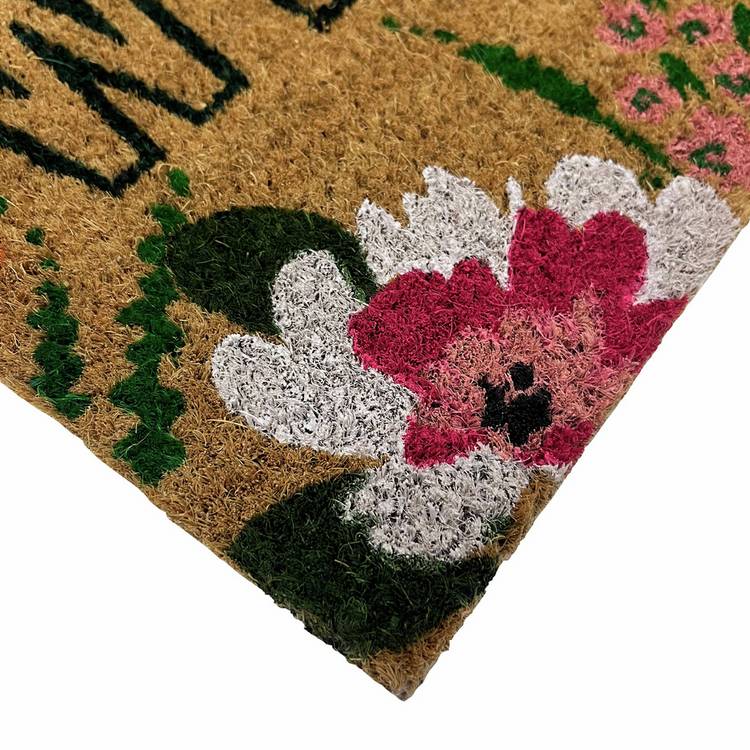 Primeur floral natural doormat 60x40cm, UK version