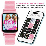 Tikkers kids pink smartwatch and headphone set - British product