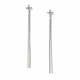 Argos Freedom Silver Crystal Long Drop Earrings- Buy online at McGrocer