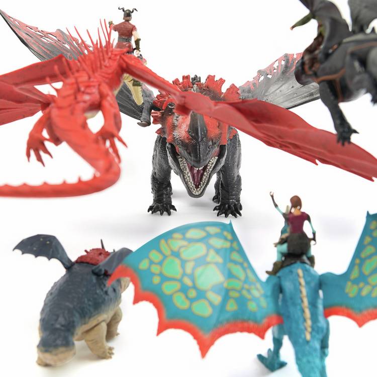 Dreamworks Dragons Final Battle Set with Toothless and Vikings, UK version
