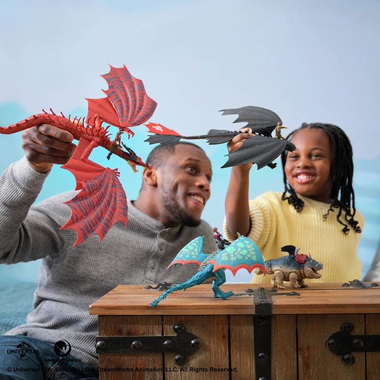 Dreamworks Dragons Final Battle Set with Toothless and Vikings, UK version