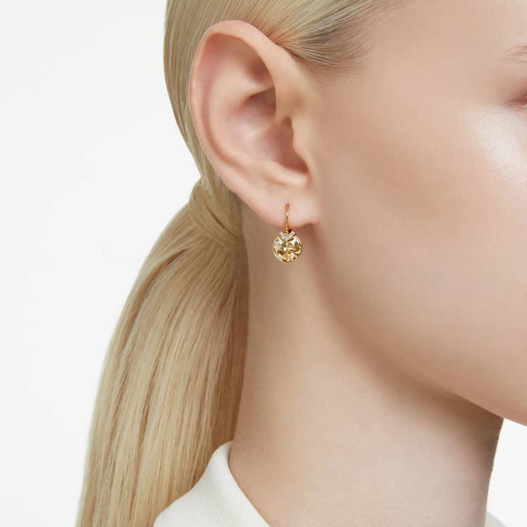 Swarovski gold tone plated Bella V drop earrings (British brand)