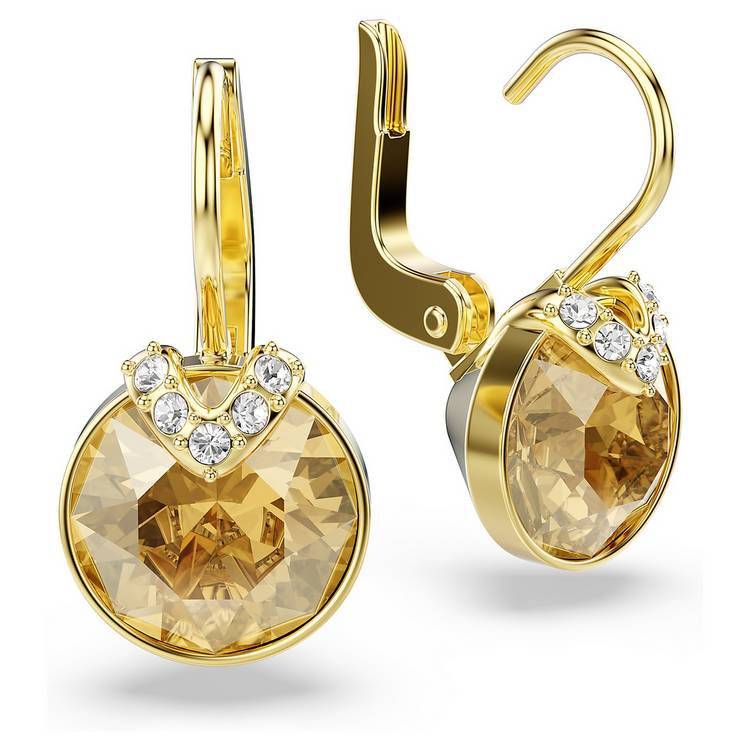 Swarovski gold tone plated Bella V drop earrings (British brand)
