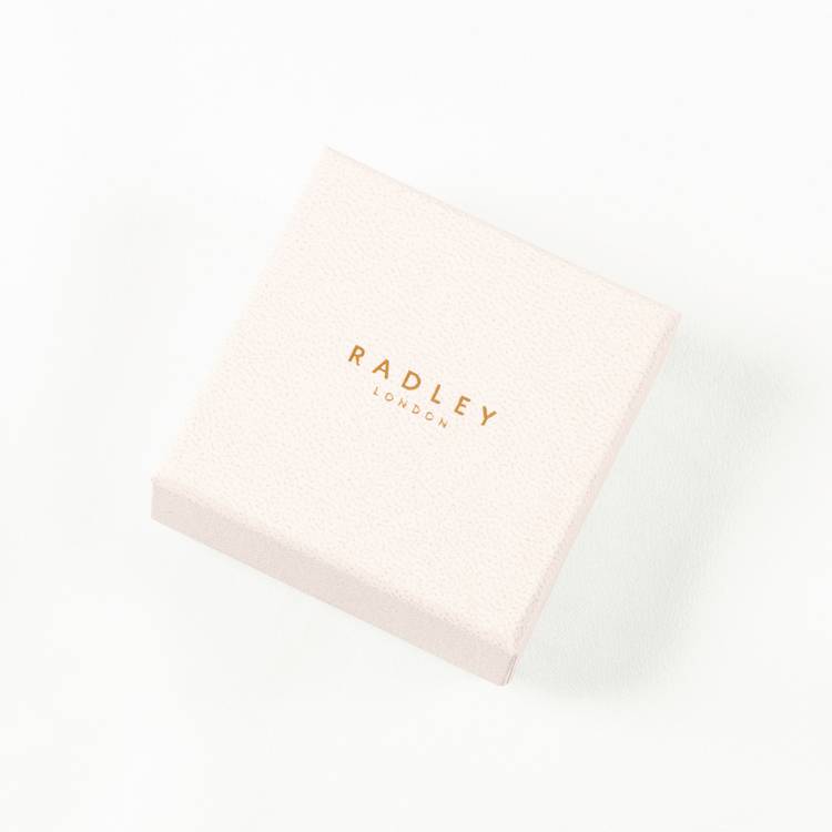 Radley silver plated hammered heart stud earrings (British brand)