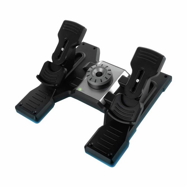 Logitech Pro Flight Rudder Pedals - flight simulator accessory, imported from the UK