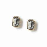Freedom gold-tone crystal stone stud earrings, imported from the UK