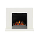 Argos Be Modern Colby Electric Fireplace Suite Soft White with Chrome Trim 1-2kW- Buy online at McGrocer