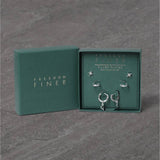 Freedom silver star moon earrings set of 6 - British product