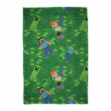 Minecraft fleece throw green design 150x100cm, UK version