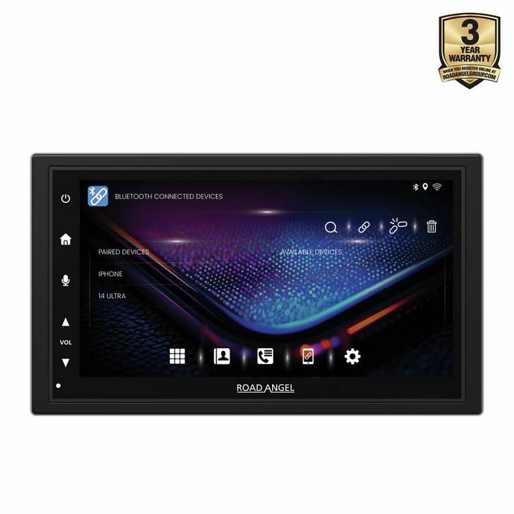 Road Angel 7-inch car stereo with Apple CarPlay and Android Auto - British product