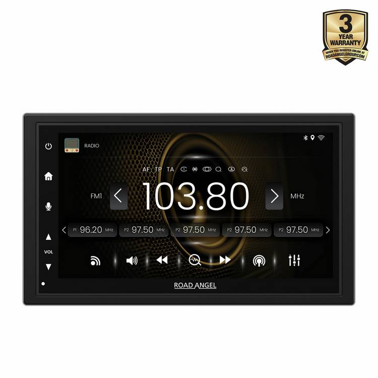 Road Angel 7-inch car stereo with Apple CarPlay and Android Auto - British product