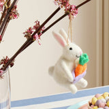 Argos Argos Home Handcrafted Felt Bunny with Carrot Easter Ornament H9cm- Buy online at McGrocer