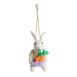 Argos Home handcrafted felt bunny ornament with carrot - British product