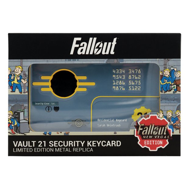 Fanattik Vault 21 Security Keycard replica 110x62mm (British brand)