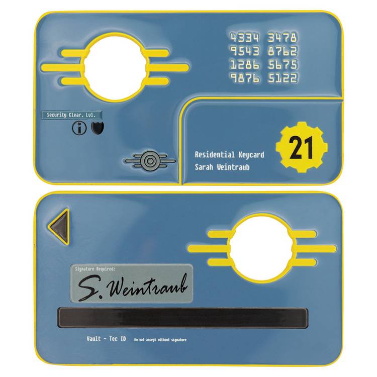 Fanattik Vault 21 Security Keycard replica 110x62mm (British brand)