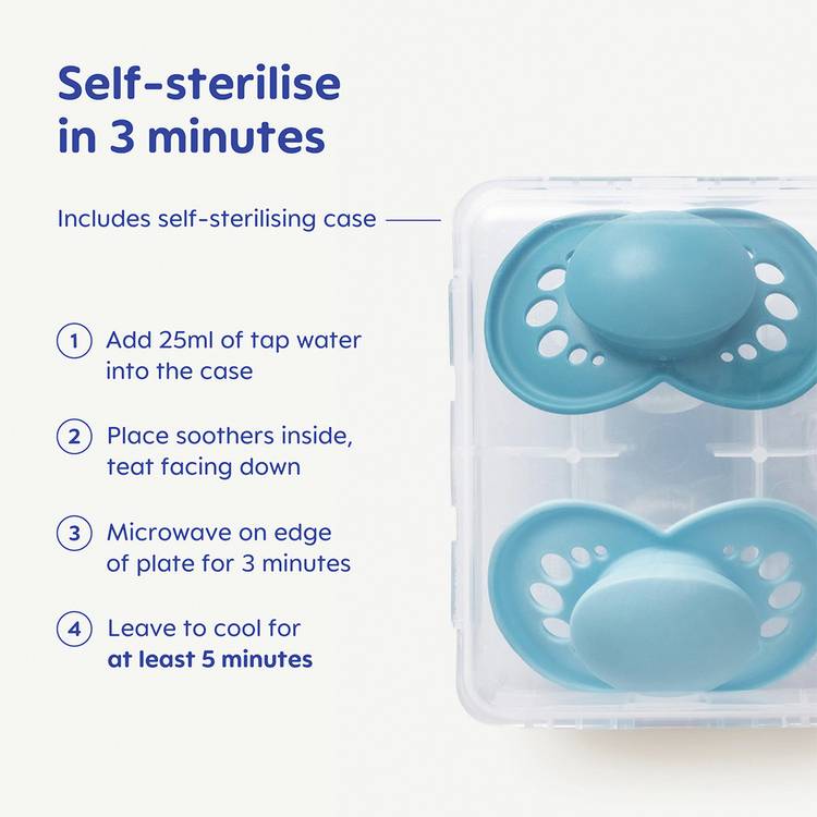MAM Perfect Night soother for babies 0-6 months, 2 pack (British brand)