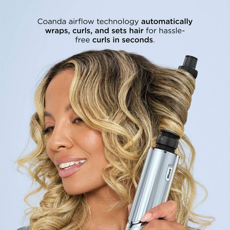 Shark FlexStyle Glacial Blue 6-in-1 air styler and dryer (British brand)