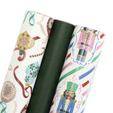 Argos Home wrapping paper nutcracker and bauble set 3 rolls UK version