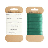 Argos Home green satin and no peeking ribbon set - British product