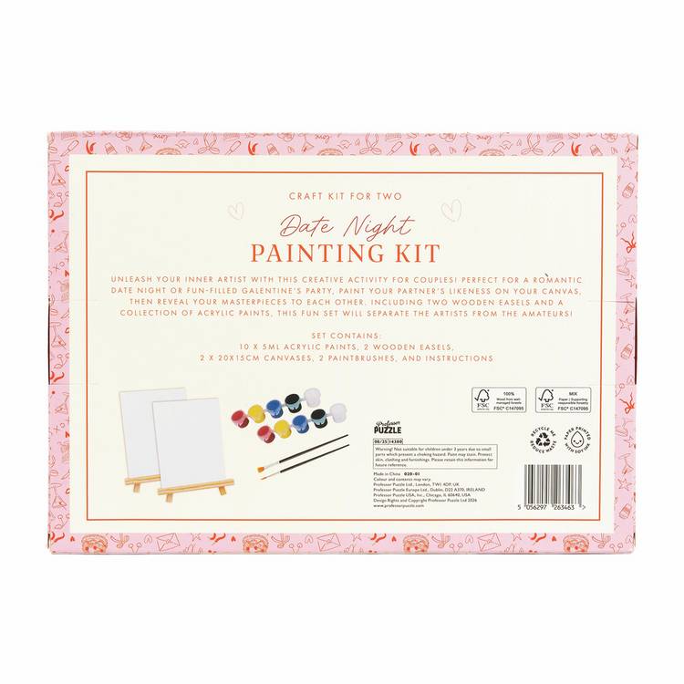 Professor Puzzle date night painting kit, UK version