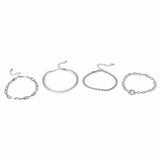 Liars & Lovers silver wristwear set with paperclip chain and bangles (British brand)