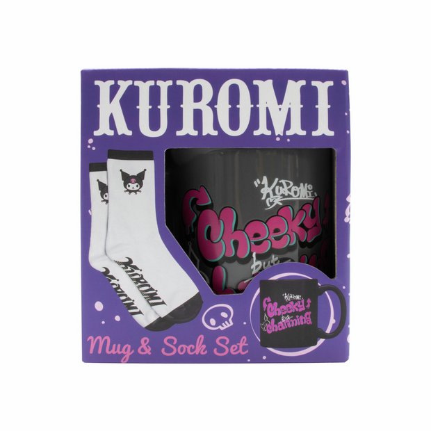 Sanrio Kuromi mug and sock set 350ml (British brand)