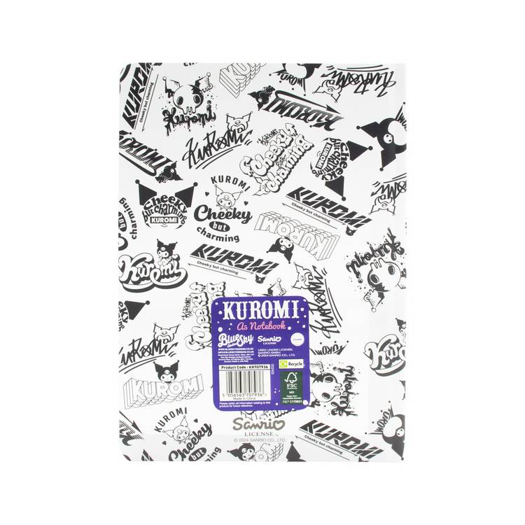 Sanrio Kuromi A5 casebound notebook, UK version