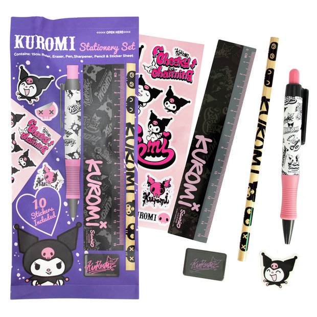 Sanrio Kuromi character stationery set, UK version