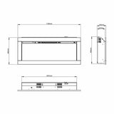 Be Modern Avella Grande wall hung electric fire, imported from the UK