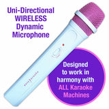 Easy Karaoke EKS717P wireless microphone pink and white, UK version