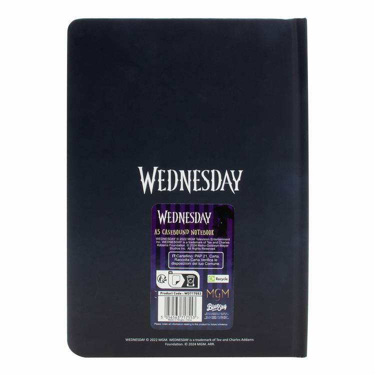 Wednesday A5 ruled notebook 80 pages (British brand)
