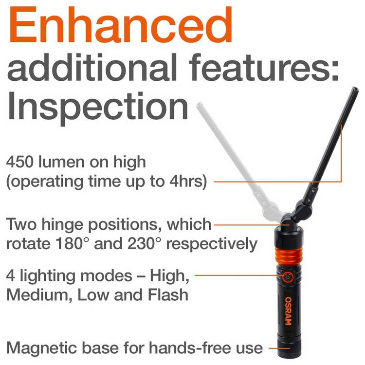 Osram 3-in-1 inspection light kit (British brand)