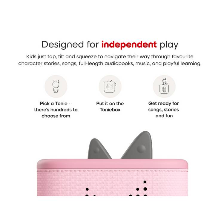 tonies Pink Toniebox2 Starter Set and Creative Tonie audio player - British product