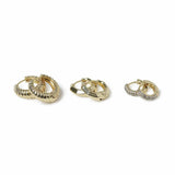 Freedom gold tone hoop earrings set of 3 pairs - British product