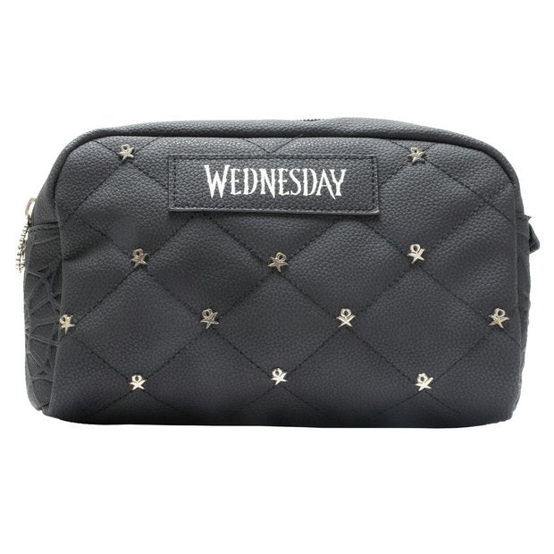 Wednesday quilted cosmetic bag black - British product