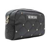 Wednesday quilted cosmetic bag black - British product