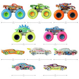 Hot Wheels Monster Trucks 10-Pack glow-in-the-dark toy cars, imported from the UK