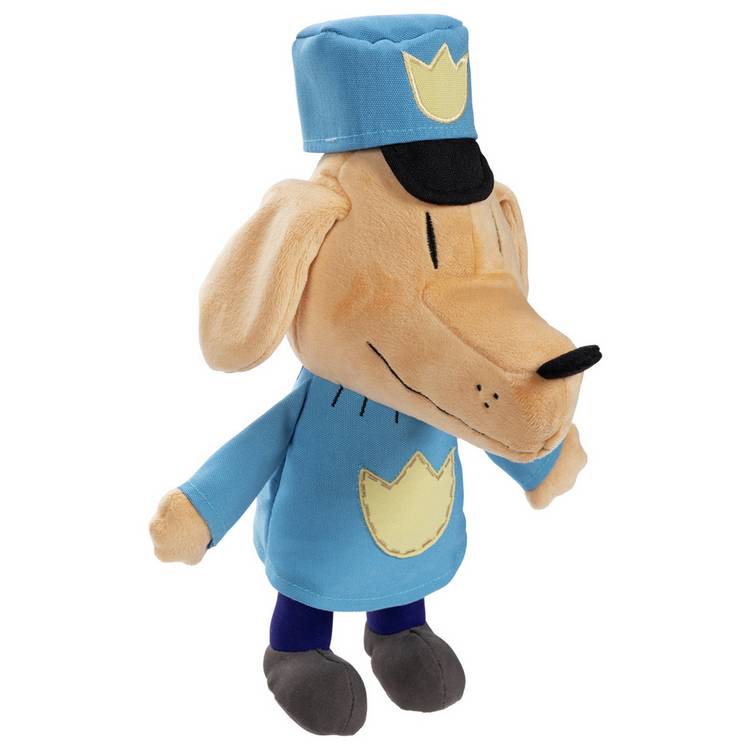 Dog Man interactive soft toy with toot sound, UK version
