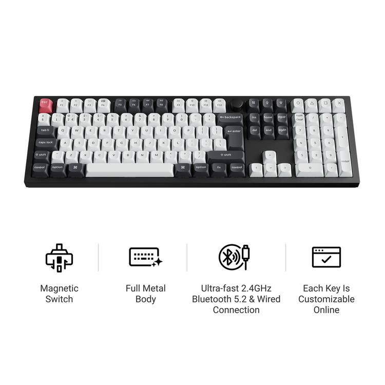 Keychron Q6 HE wireless custom keyboard black, UK version