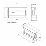 Be Modern Juliette 1000 wall hung electric fireplace - British product