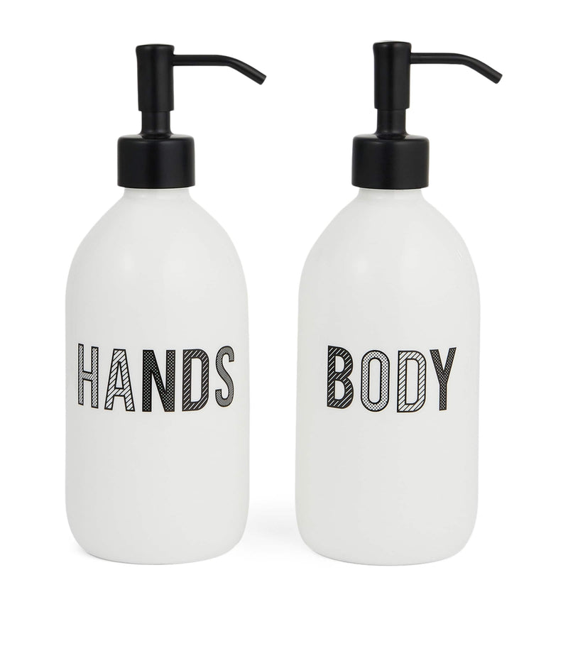 Anya Hindmarch bone china hand and body wash dispenser set - British product