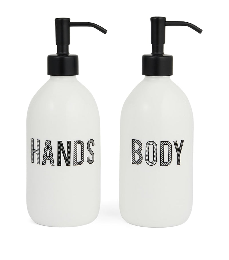 Anya Hindmarch bone china hand and body wash dispenser set - British product